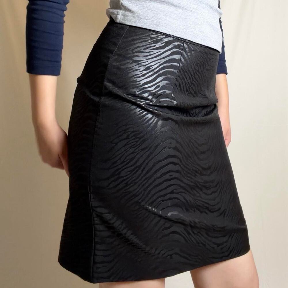 Black zebra print skirt